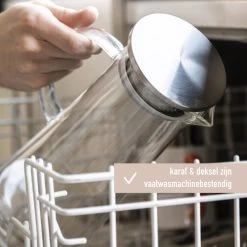 MÊZON® Schenkkan - Glazen Waterkan - Waterkaraf Voor Fruitwater - Multifunctionele Decanteer Karaf - Kan Met Deksel - 1.5L Capaciteit -Merkloos Winkel 1200x1200 819