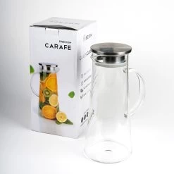 MÊZON® Schenkkan - Glazen Waterkan - Waterkaraf Voor Fruitwater - Multifunctionele Decanteer Karaf - Kan Met Deksel - 1.5L Capaciteit -Merkloos Winkel 1200x1200 823