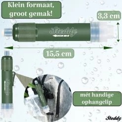 Waterfilter Steddy Pro - Survival Bushcraft Kit - Noodpakket - Waterzuivering - Water Filter Kraan - Outdoor -Merkloos Winkel 1200x1200 860