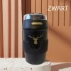 Floraweg Cup - Drinkbeker To GO- Lekvrij Dubbelwandig ,RVS 316, Thermosbeker Koffiebeker- Koffie En Thee - 400ml Zwart -Merkloos Winkel 1200x1200 897