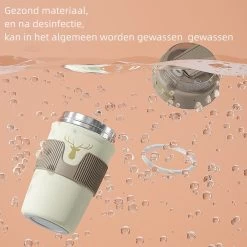 Floraweg Cup - Drinkbeker To GO- Lekvrij Dubbelwandig ,RVS 316, Thermosbeker Koffiebeker- Koffie En Thee - 400ml Zwart -Merkloos Winkel 1200x1200 899