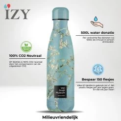 IZY Bottles X Van Gogh Museum - Amandelbloesem | 500 ML | Thermosfles | Drinkfles | Waterfles | Schoolfles | Isoleerfles | Beker | Drinkbeker | Koud | Warm | Fles | Back To School | 500ml -Merkloos Winkel 1200x1200 930
