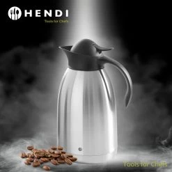 Hendi Thermoskan 2 Liter - Isoleerkan Met Drukknop - Zwart - Ø14,5x(H)26cm -Merkloos Winkel 1200x1200 939