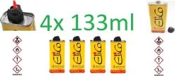 Unilight 4x Universeel Zippo Aansteker Vloeistof - Benzine Aansteker - Aanstekervloeistof - Benzine Vloeistof - 4x 133ml Navulbaar