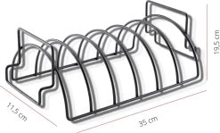 PROKING Sparerib Barbecue Rek – BBQ Accessoires – Inclusief Sparerib Recept – Anti-aanbak Lag – 35 X 19.5 X 11.5 CM -Merkloos Winkel 1200x725