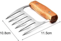 GrillX Luxe Vleesklauwen - Houten Handvat - RVS Meat Claws - Vleesshredder - Pulled Pork, Chicken - BBQ Accesoires -Merkloos Winkel 1200x806 1