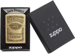 Aansteker Zippo Jack Daniel's Label Brass Emblem -Merkloos Winkel 1200x869