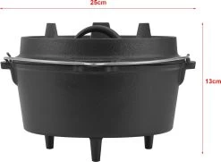 Dutch Oven Enkhuizen Met Deksel Gietijzer Zwart 4,2 L -Merkloos Winkel 1200x877 1