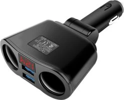 Auto Sigarettenaansteker Splitter - USB Ingang Auto - 2 Sigaretten Aansluitingen - Autolader -Merkloos Winkel 1200x977