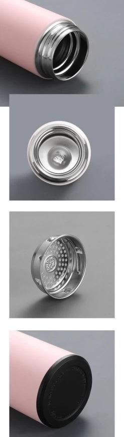 Slimme Thermosfles Met LCD Temperatuur Display - Curver Isolatiefles 500 ML - Rubber Coating - Dubbelwandige Thermosfles - Thermosbeker - Isoleerfles - Thermoskan - Travel Mug - Bidon Drinkfles - Koffiebeker - Drinkflessen - RVS - Smart Thermos -Merkloos Winkel 343x1200