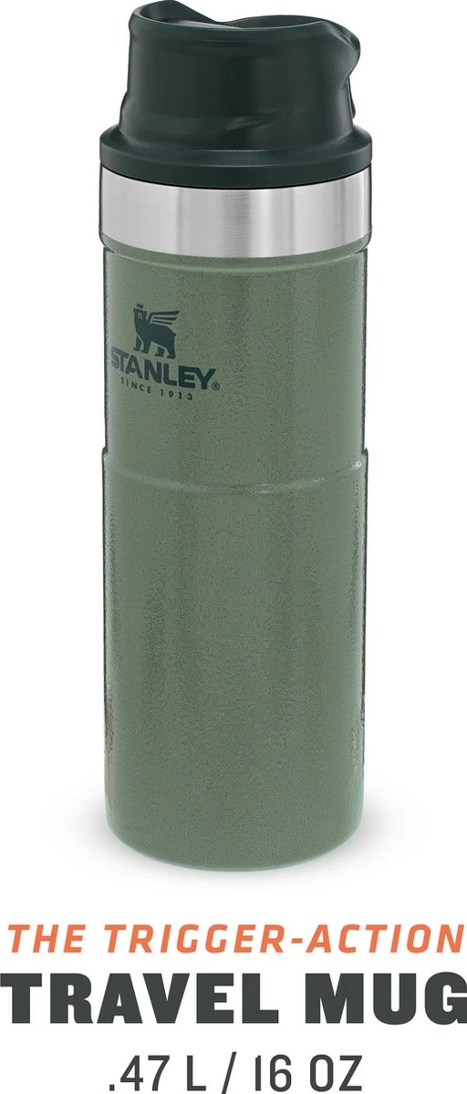 Stanley Trigger-Action Travel Mug 0.47L - Thermosfles - Hammertone Green 16 Stanley Trigger-Action Travel Mug 0.47L - Thermosfles - Hammertone Green - Afbeelding 14