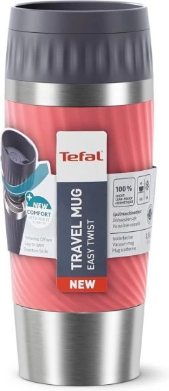 Tefal Travel Mug Easy Twist Thermobeker - Koraalrood - 0,36 Liter -Merkloos Winkel 520x1200 3