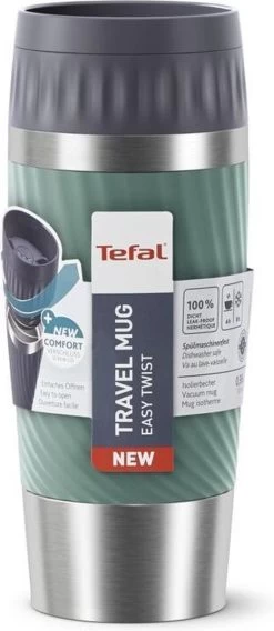 Tefal Travel Mug Easy Twist Thermobeker - Groen - 0,36 Liter -Merkloos Winkel 522x1200