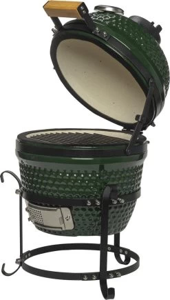 Patton Kamado Keramische Houtskoolbarbecue - 13" - Grilloppervlak Ø 28 Cm - Inclusief Heatdeflector - Groen -Merkloos Winkel 682x1200