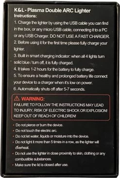 K&L Elektrische Plasma Aansteker - Vuurwerk - USB Oplaadbaar - Storm Bestendig -Merkloos Winkel 808x1200 3