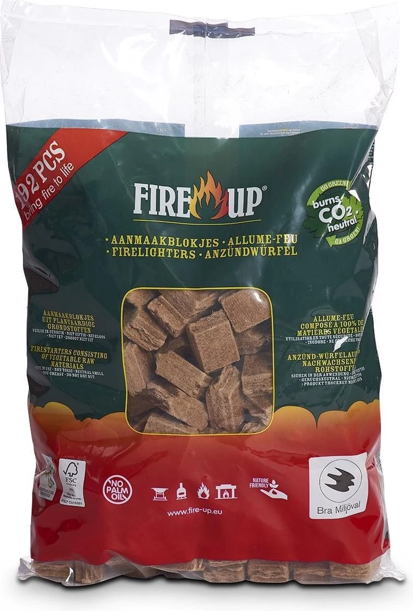 Fire-Up Aanmaakblokjes Zak A 192 Stuks 5 Fire-Up Aanmaakblokjes Zak A 192 Stuks - Afbeelding 3