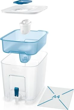 BRITA - Waterfilterkan - Flow Cool - Blauw - 8,2L + 12 Pack MAXTRA+ Waterfilterpatronen - Voordeelverpakking -Merkloos Winkel 812x1200