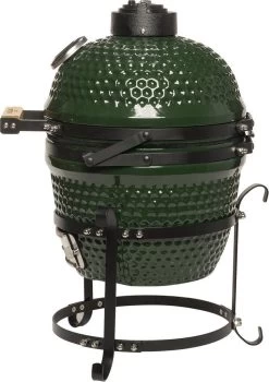 Patton Kamado Keramische Houtskoolbarbecue - 13" - Grilloppervlak Ø 28 Cm - Inclusief Heatdeflector - Groen -Merkloos Winkel 848x1200 1