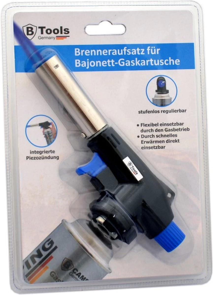 Gasbrander Opzetstuk Voor Butaangas In Gasbus Met Bajonetaansluiting - Exclusief Gaspatroon - Universeel - BBQ Aansteker 3 Gasbrander Opzetstuk Voor Butaangas In Gasbus Met Bajonetaansluiting - Exclusief Gaspatroon - Universeel - BBQ Aansteker