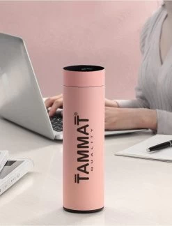 Slimme Thermosfles Met LCD Temperatuur Display - Curver Isolatiefles 500 ML - Rubber Coating - Dubbelwandige Thermosfles - Thermosbeker - Isoleerfles - Thermoskan - Travel Mug - Bidon Drinkfles - Koffiebeker - Drinkflessen - RVS - Smart Thermos -Merkloos Winkel 915x1200