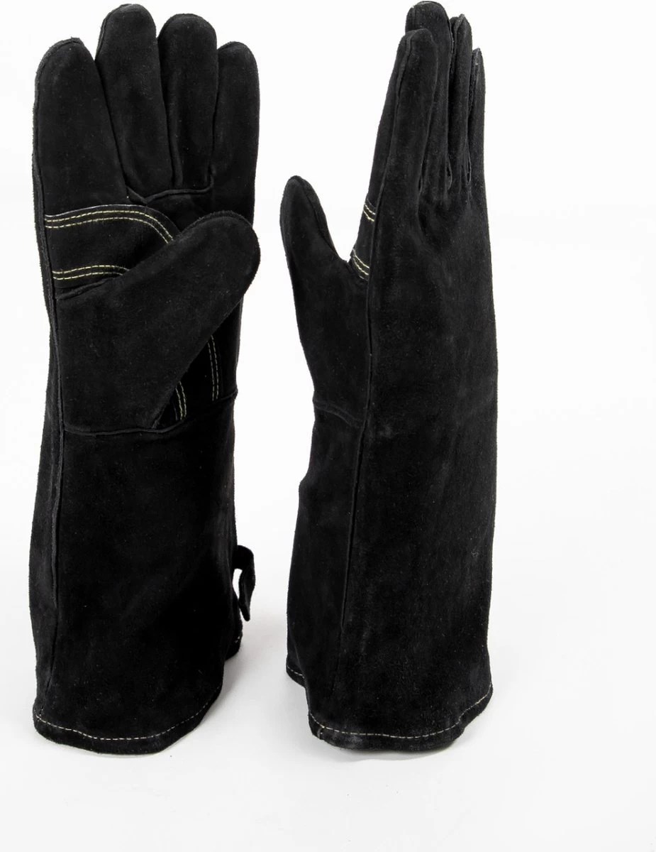 Barbecue Handschoen Zwart - BBQ Ovenwanten – Hittebestendige Handschoenen - Ovenhandschoenen - Grill & Oven Want – Koken Accessoires - Vuurkorf En Openhaard - Barbeque Keukenaccessoires - Koken - Vaderdag Cadeau Vader 4 Barbecue Handschoen Zwart - BBQ Ovenwanten – Hittebestendige Handschoenen - Ovenhandschoenen - Grill & Oven Want – Koken Accessoires - Vuurkorf En Openhaard - Barbeque Keukenaccessoires - Koken - Vaderdag Cadeau Vader - Afbeelding 2