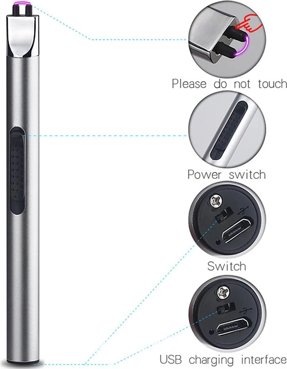 Staza Oplaadbare Lange Elektrische Aansteker - Duurzame Plasma Aansteker - Inclusief Cadeauverpakking - BBQ - Kaarsen 8 Staza Oplaadbare Lange Elektrische Aansteker - Duurzame Plasma Aansteker - Inclusief Cadeauverpakking - BBQ - Kaarsen - Afbeelding 6